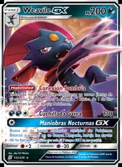 Weavile GX card in Spanish
