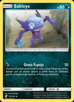 Sableye card in Spanish
