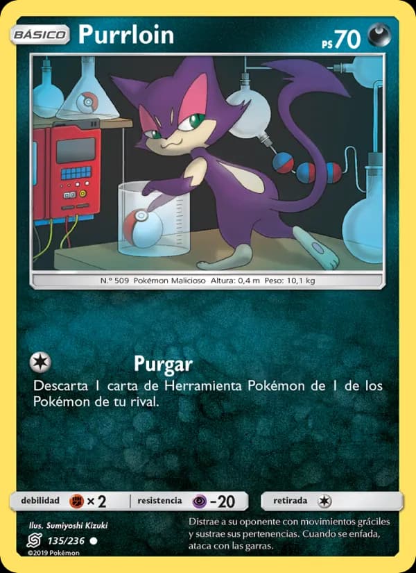 Purrloin card in Spanish