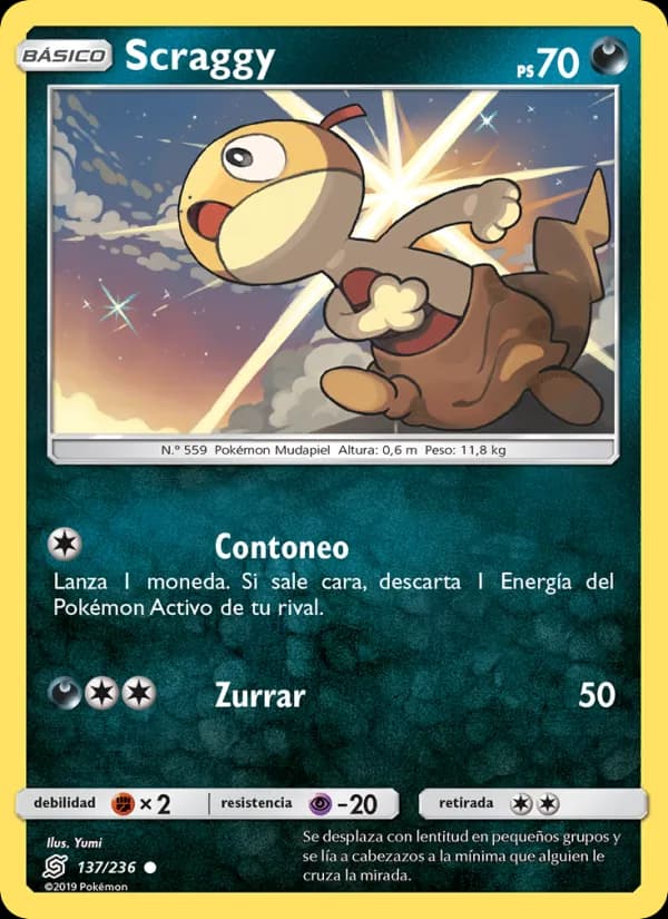 Scraggy card in Spanish