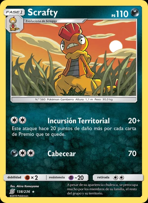 Scrafty card in Spanish