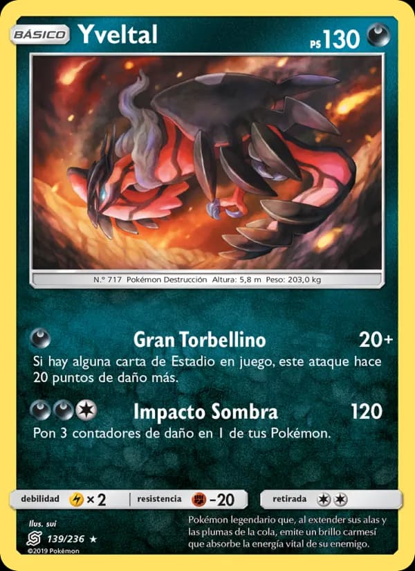 Yveltal card in Spanish