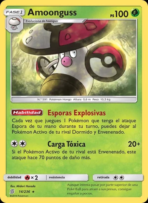 Amoonguss card in Spanish
