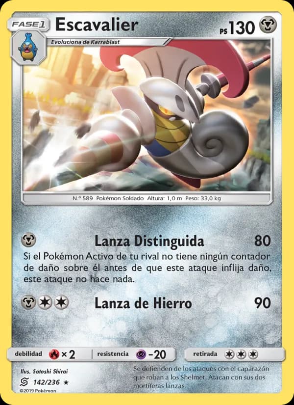 Escavalier card in Spanish