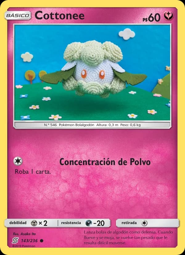Cottonee card in Spanish