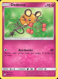 Dedenne card in Spanish