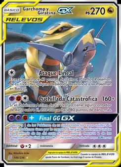 Garchomp y Giratina GX card in Spanish