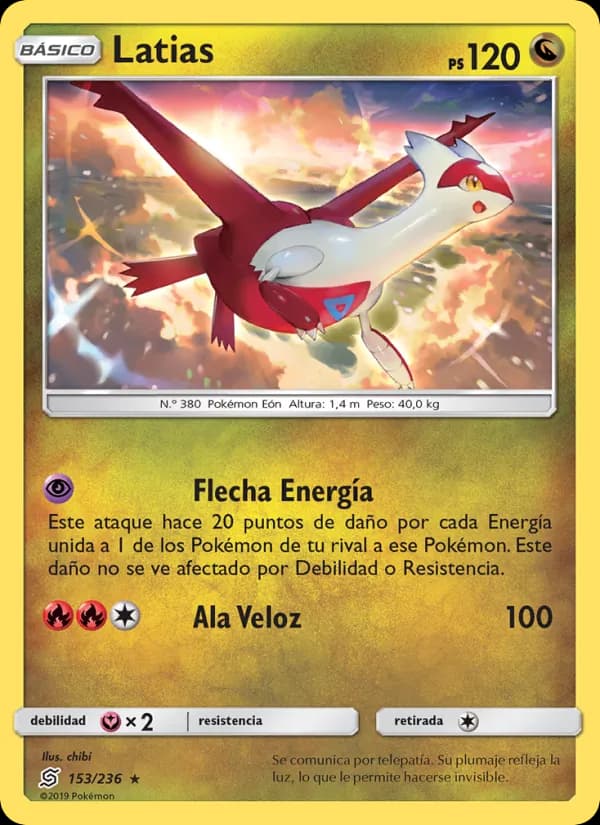Latias card in Spanish