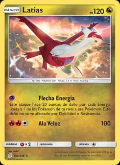 Latias card in Spanish