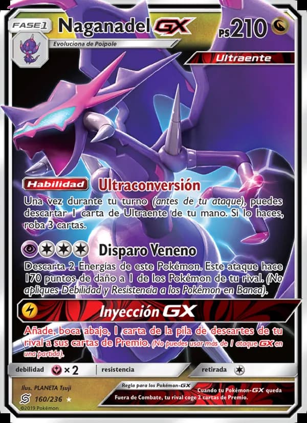 Naganadel GX card in Spanish