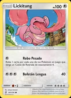 Lickitung card in Spanish