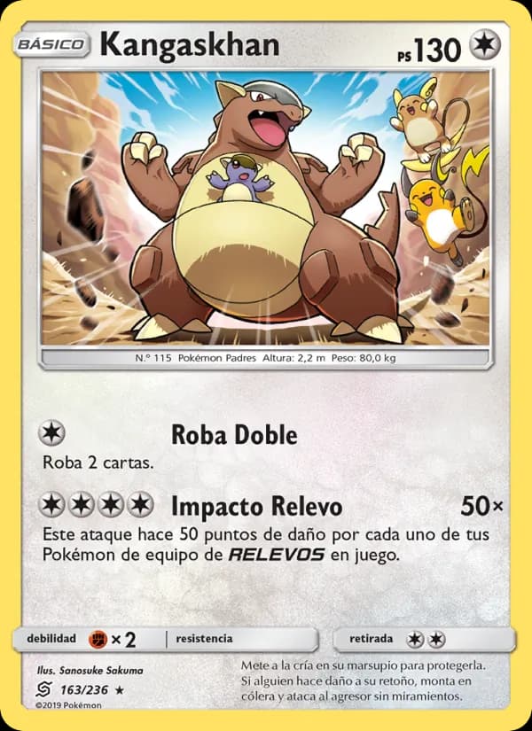 Kangaskhan card in Spanish