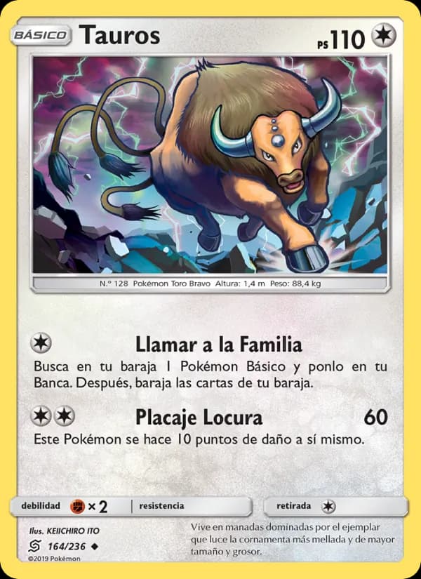 Tauros card in Spanish