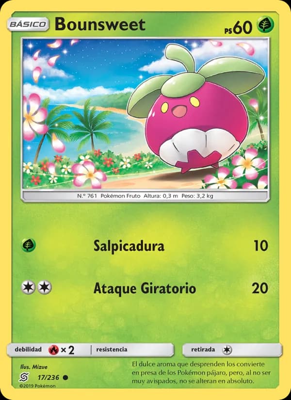 Bounsweet card in Spanish