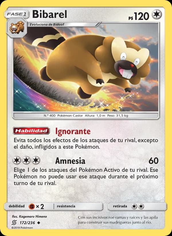 Bibarel card in Spanish