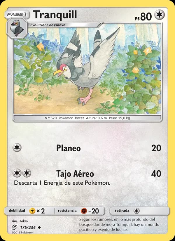 Tranquill card in Spanish