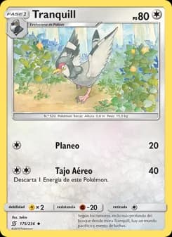 Tranquill card in Spanish