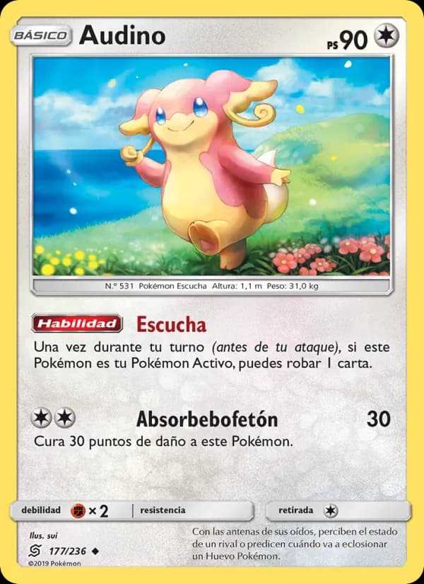 Audino card in Spanish