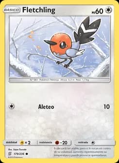 Fletchling card in Spanish
