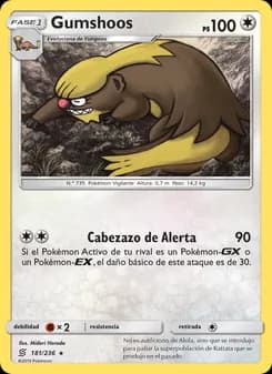 Gumshoos card in Spanish