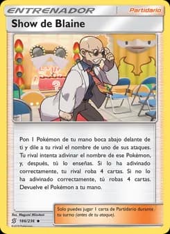 Show de Blaine card in Spanish