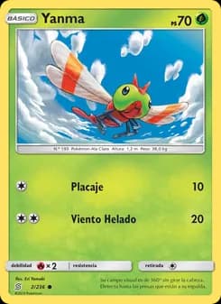 Yanma card in Spanish