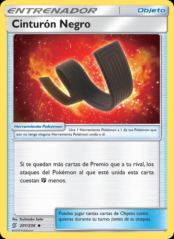 Cinturón Negro card in Spanish