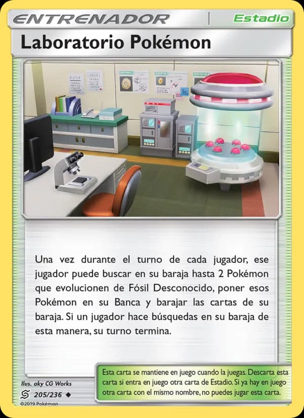 Laboratorio Pokémon card in Spanish