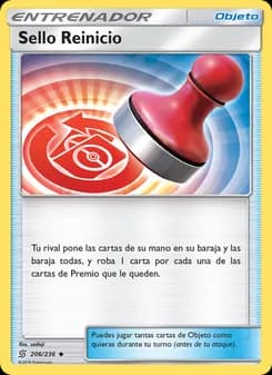 Sello Reinicio card in Spanish