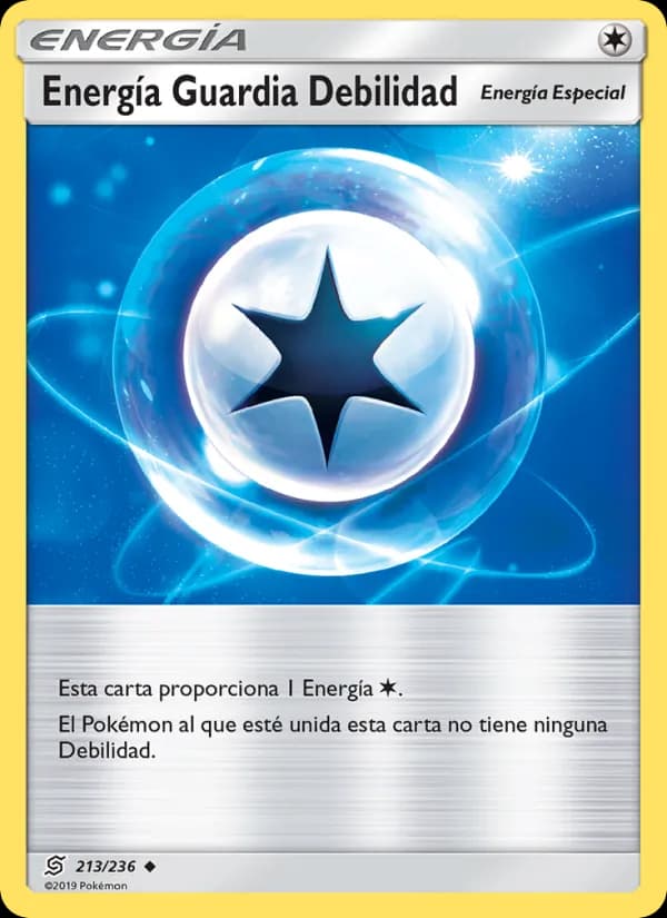 Energía Guardia Debilidad card in Spanish