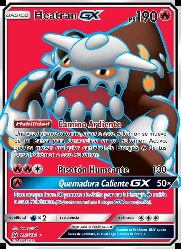 Heatran GX card in Spanish