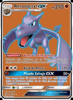 Aerodactyl GX card in Spanish