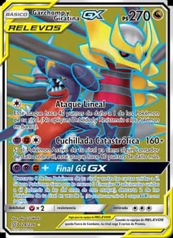 Garchomp y Giratina GX card in Spanish