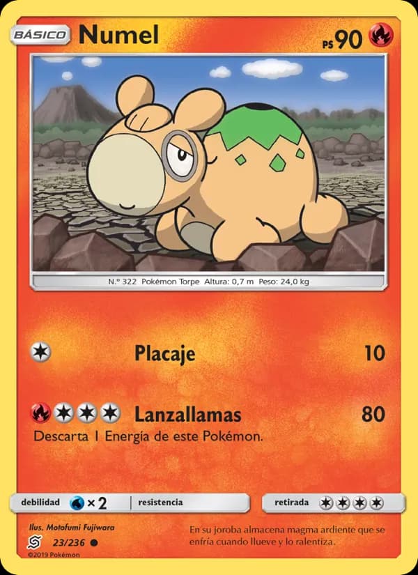 Numel card in Spanish