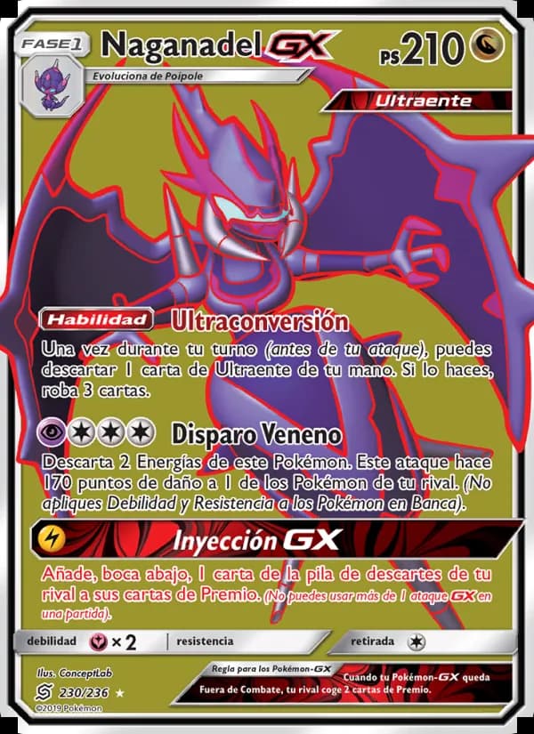 Naganadel GX card in Spanish