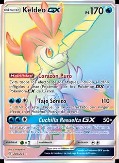 Keldeo GX card in Spanish