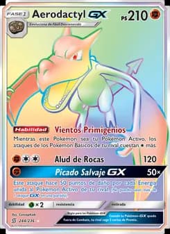 Aerodactyl GX card in Spanish