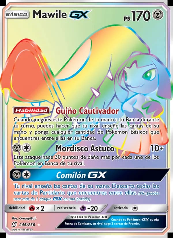 Mawile GX card in Spanish