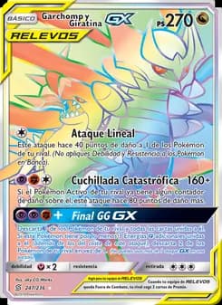 Garchomp y Giratina GX card in Spanish