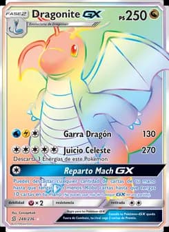 Dragonite GX card in Spanish