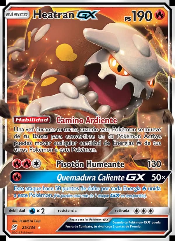 Heatran GX card in Spanish