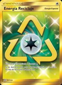 Energía Reciclaje card in Spanish