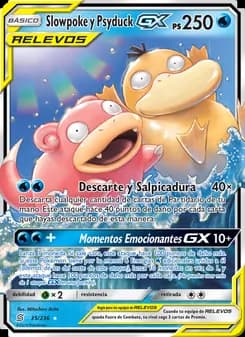 Slowpoke y Psyduck GX card in Spanish