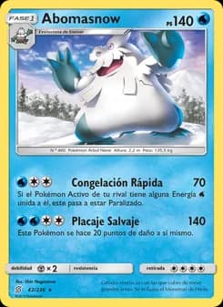 Abomasnow card in Spanish