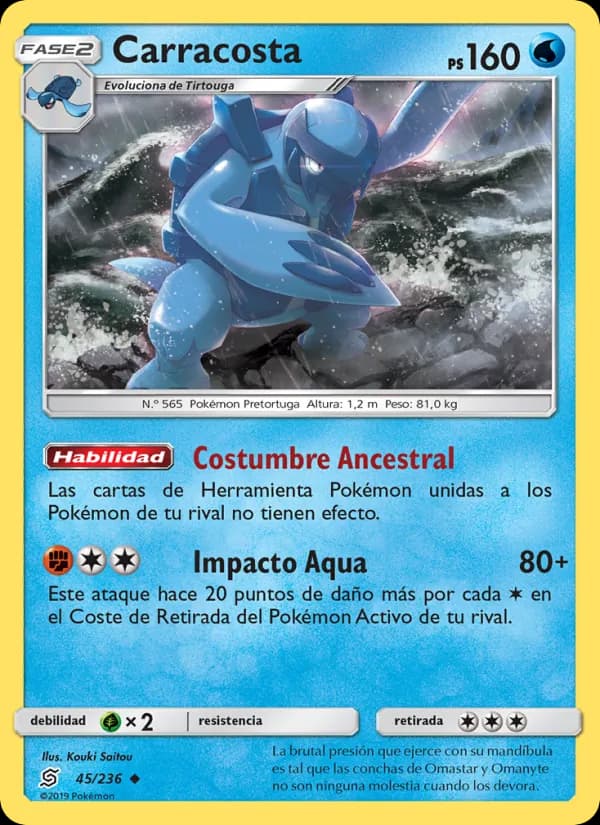 Carracosta card in Spanish