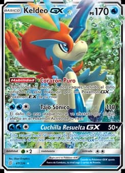 Keldeo GX card in Spanish