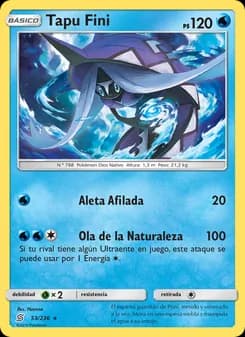 Tapu Fini card in Spanish
