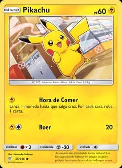 Pikachu card in Spanish