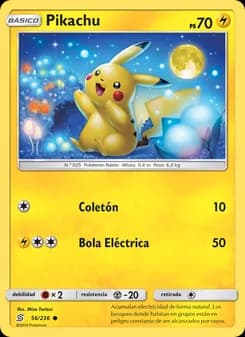Pikachu card in Spanish