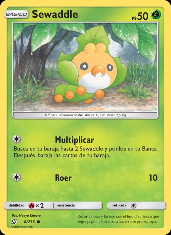 Sewaddle card in Spanish